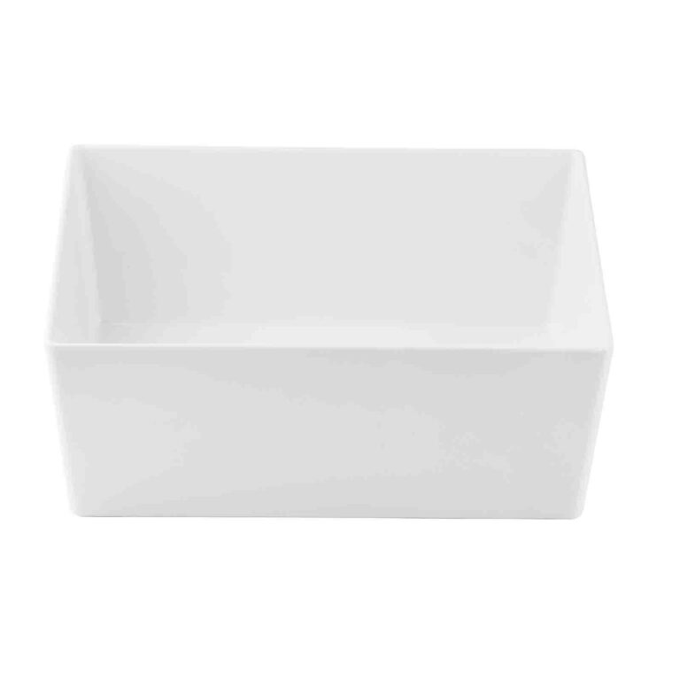 Recipiente de melamina de lados rectos, 8,5 L, 32,4 x 24,1 x 12,7 cm — Caja de 4 unidades