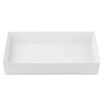 Recipiente de melamina de lados rectos, 9,5 L, 48,5 x 32,5 x 7,5 cm