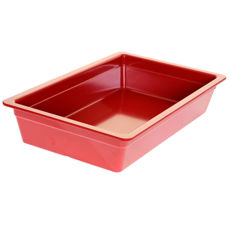 Recipiente GN 1/1 de melamina, 53 x 32,5 x 10 cm, rojo — Caja de 3 unidades