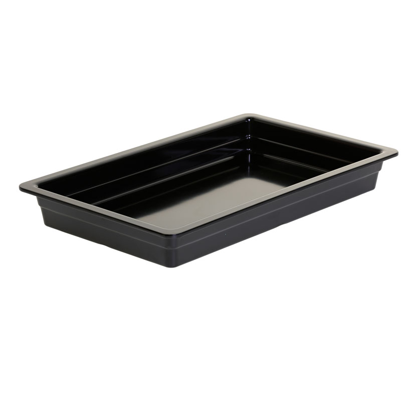 Recipiente GN 1/1 de melamina, 6,5 cm de profundidad negro