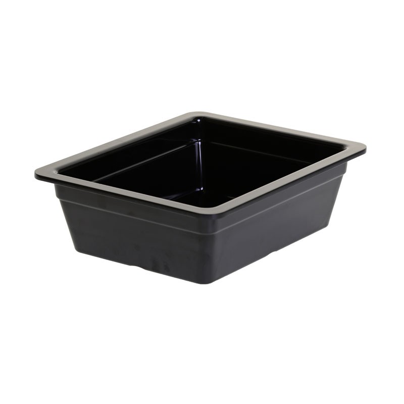 Recipiente GN 1/2 de melamina, 10 cm de profundidad negro