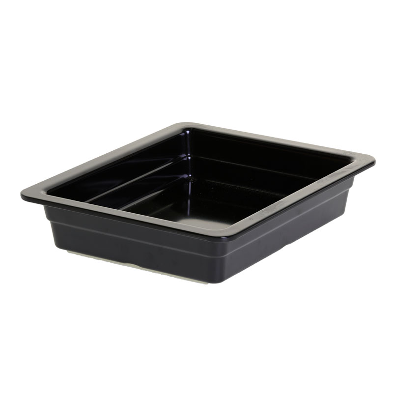 Recipiente GN 1/2 de melamina, 6,5 cm de profundidad negro