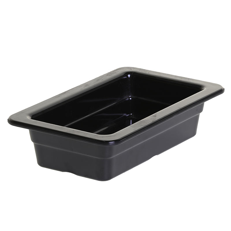 Recipiente GN 1/4 de melamina, 6,5 cm de profundidad negro