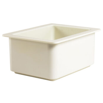 Recipiente refrigerado GN 1/2 de ABS con núcleo de gel refrigerante no tóxico, 26,5 x 32,5 x 15 cm blanco