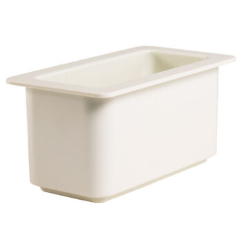 Recipiente refrigerado GN 1/3 de ABS con núcleo de gel refrigerante no tóxico, 17,6 x 32,5 x 15 cm blanco
