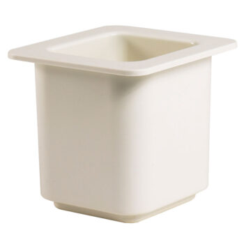 Recipiente refrigerado GN 1/6 de ABS con núcleo de gel refrigerante no tóxico, 17,6 x 16,2 x 15 cm blanco