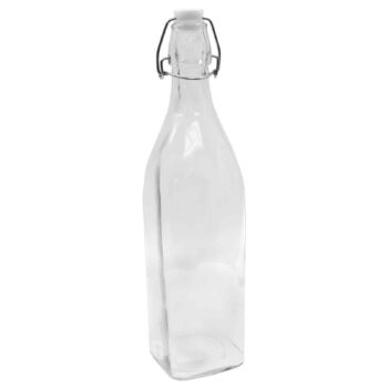 Botella TableCraft de vidrio con cierre cromado, 1 L
