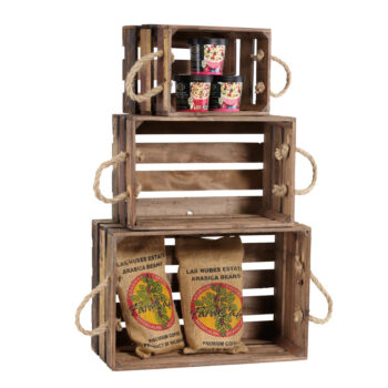 Set de 3 cajas:, pequeña 29,8 cm x 21 cm y 19,1 cm alto, mediana 38,7 cm x 26,7 cm y 21 cm alto, grande: 38,7 cm x 32,4 cm y 22,9 cm alto