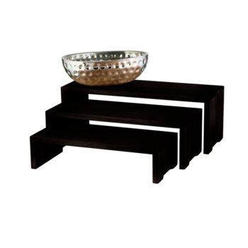 Set de 3 elevadores de madera en cascada pintado en, peq. 44 x 18 x 11,5 cm