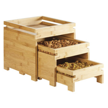 Soportes de bambú para cajas nido (3 uds.)