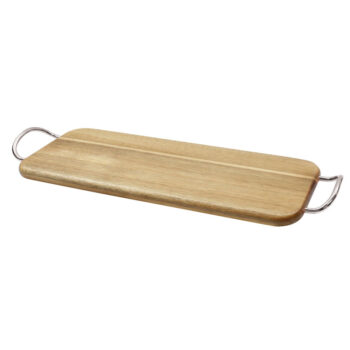 Tabla rectangular con asas de madera de acacia, 43 x 18 x 1,5 cm , asas de 3 cm
