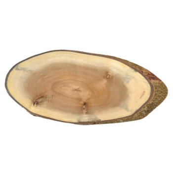 Tabla redonda y ovalada de madera de acacia, 40,5 x 20,5 x 2 cm de alto