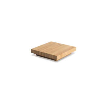 Tapa cuadrada de bambú para elevadores, 17,14 x 17,14 x 3,5 cm