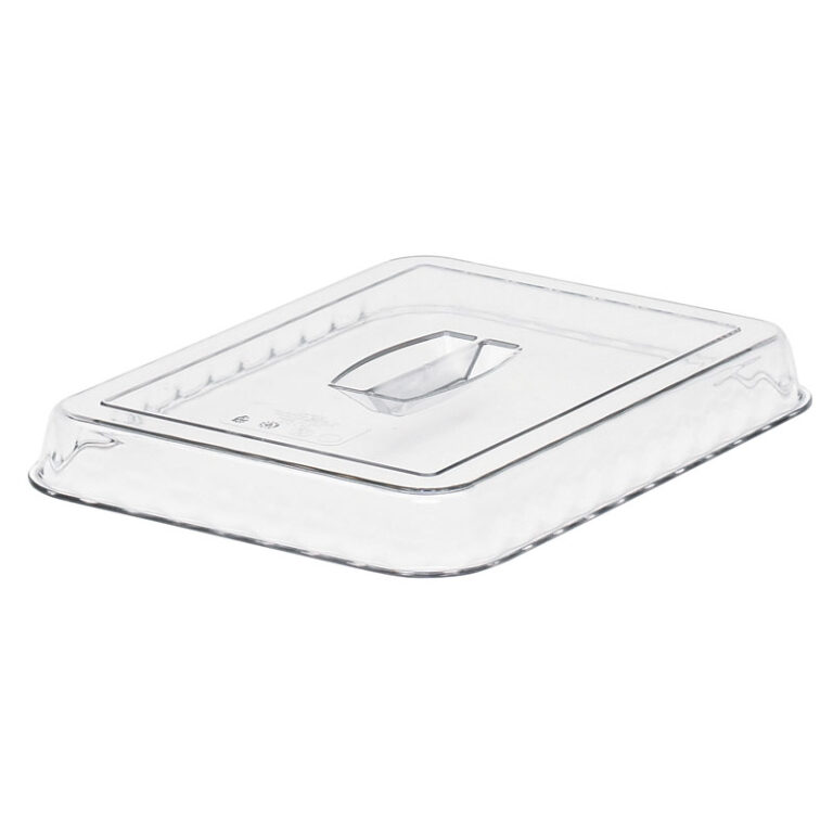 Tapa rectangular transparente para ensaladera Deli Crock de 4,6 L, 31 x 24 cm — Caja de 6 unidades