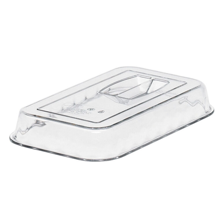 Tapa rectangular transparente para ensaladera Deli Crock de 2 L, 23,8 x 15 cm — Caja de 6 unidades