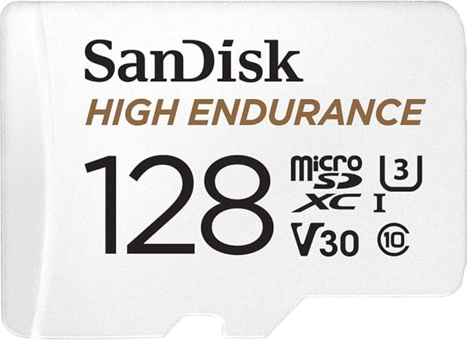 Tarjeta microSD de 128 GB para grabación continua en cámaras de seguridad