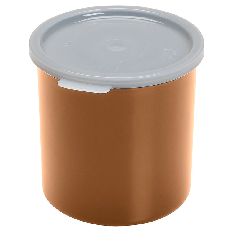 Tarro para presentación en buffet de plástico, 12,9 cm de Ø x 13,2 cm de alto beige