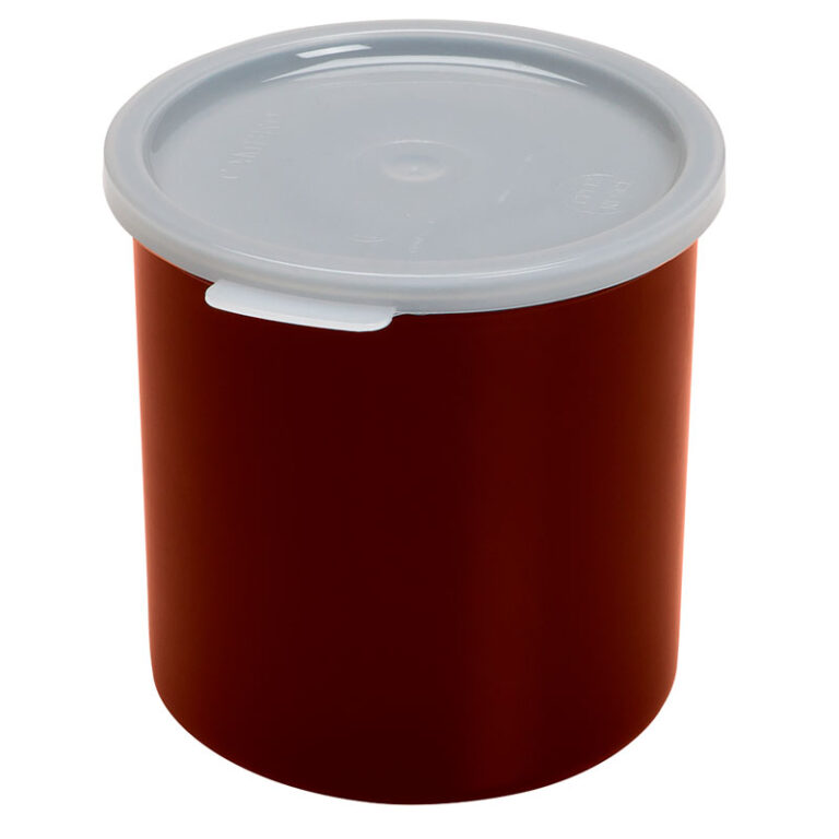 Tarro para presentación en buffet de plástico, 1,1 L, 13,2 cm de alto — Caja de 12 unidades