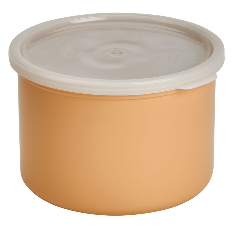 Tarro para presentación en buffet de plástico, 16,8 cm de Ø x 11 cm de alto beige