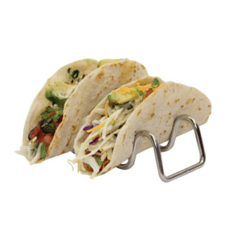 Soporte para 2 o 3 tacos TableCraft modelo TRW de acero inoxidable