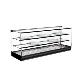 Vitrina caliente de tres alturas para tapas, calor seco o baño maría