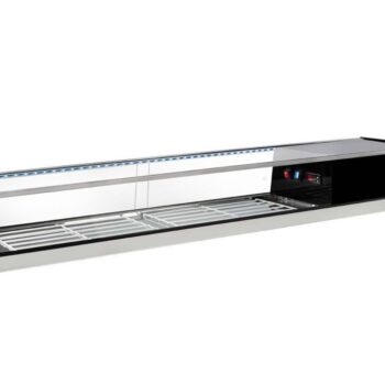 Vitrina refrigerada de tapas baja de acero inoxidable
