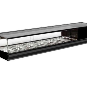 Vitrina refrigerada para sushi de cristal recto