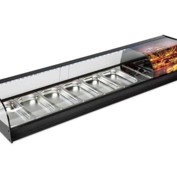 Vitrina refrigerada de tapas decorada con vinilo