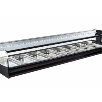 Vitrina refrigerada para sushi de cubetas, grupo remoto