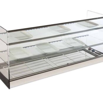 Vitrina refrigerada de tres alturas de bandeja plana