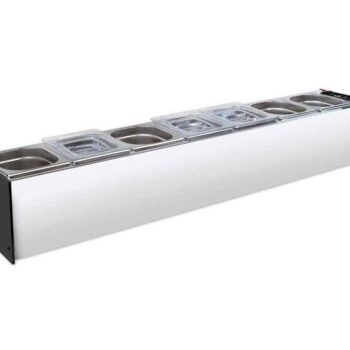Vitrina refrigerada para ingredientes con cubetas GN 1/6
