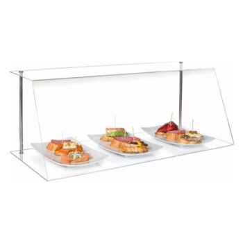 Vitrina de metacrilato alta para barra, con soportes o de una pieza
