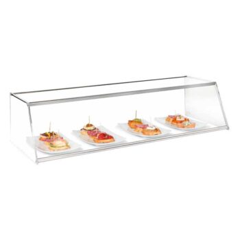 Vitrina neutra para pinchos de frontal inclinado